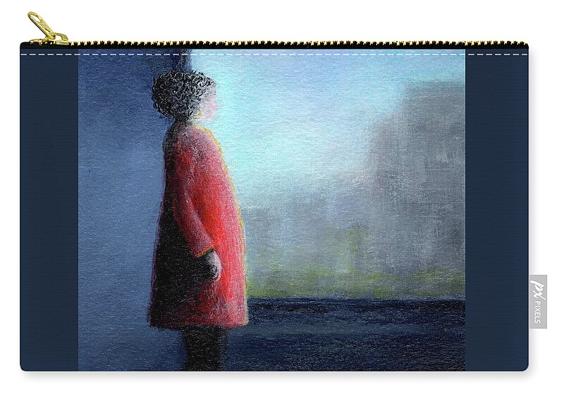 Catch Zip Pouch featuring the painting Catching My Breath II by Cindy Johnston