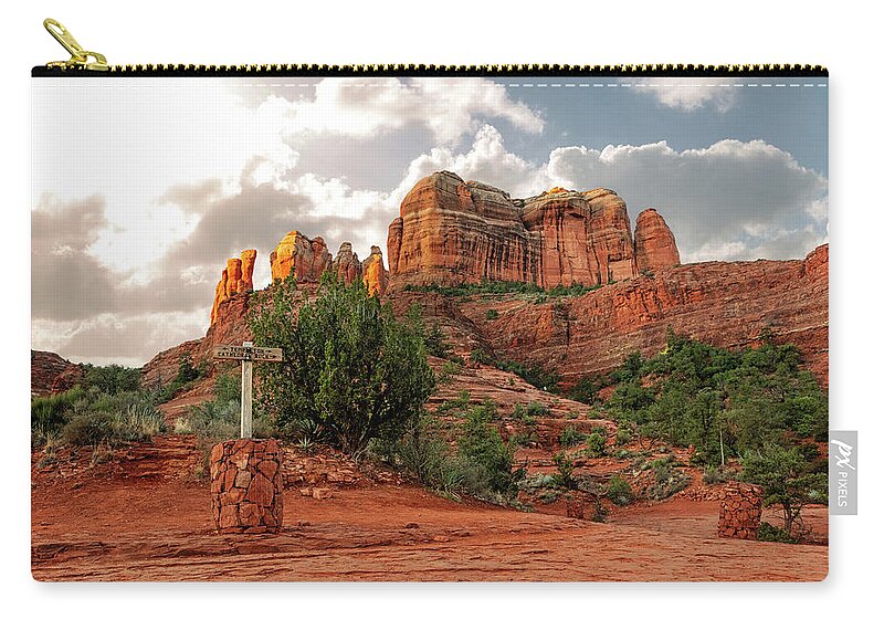 Arizona Carry-all Pouch featuring the photograph Cathedral Rock Hiking Trail in Sedona Arizona by Good Focused