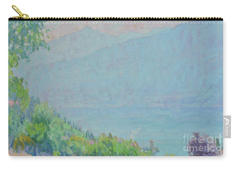 Fresia Zip Pouch featuring the painting Caught Up and Carried Away by Jerry Fresia