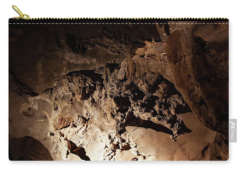 Unusual Cave Images Zip Pouch featuring the photograph Cave 021 Carter Caves by Flees Photos