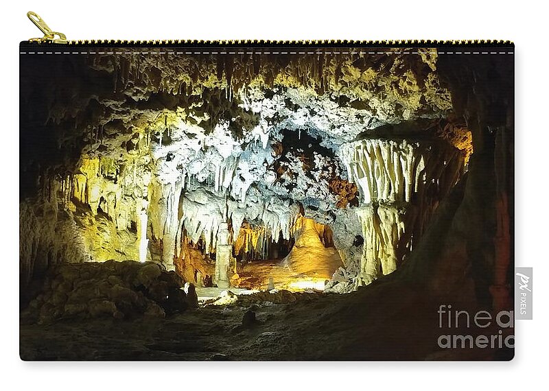 Caves Zip Pouch featuring the photograph Caving by Elena Pratt