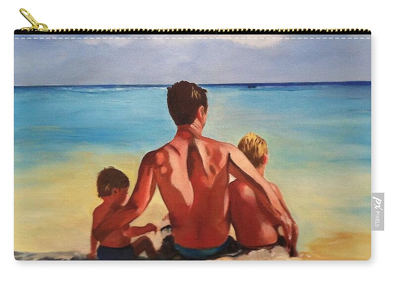 Sun Carry-all Pouch featuring the painting Cayman Holiday by Juliette Becker
