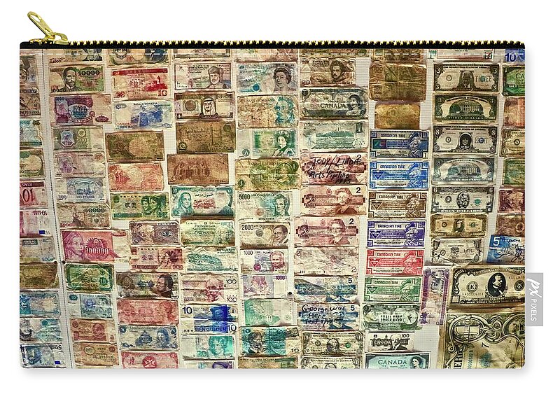 Money Zip Pouch featuring the photograph Ceiling Money by Brian Sereda