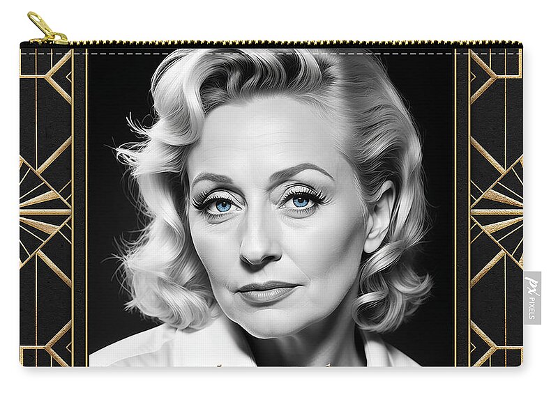  Zip Pouch featuring the photograph Celeste Holm by Don CLAI