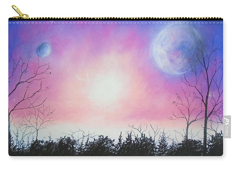 Celeste Carry-all Pouch featuring the pastel Celestial Tiddings by Jen Shearer