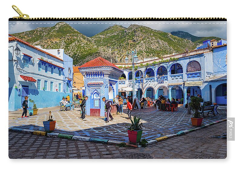 Africa Carry-all Pouch featuring the photograph Central Park at Chefchaouen by Arj Munoz