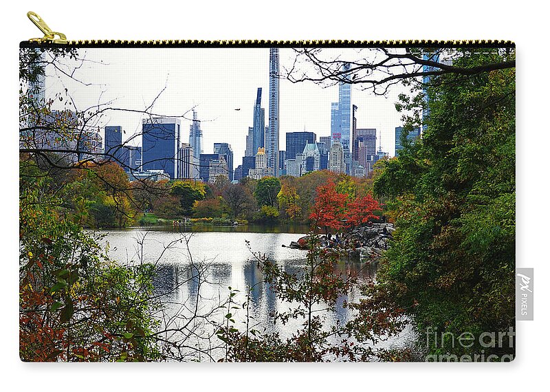 Autumn Carry-all Pouch featuring the photograph Central Park Autumn No.1 by Steve Ember