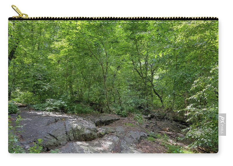 Central Park Zip Pouch featuring the digital art Central Park Serenity by Alison Frank