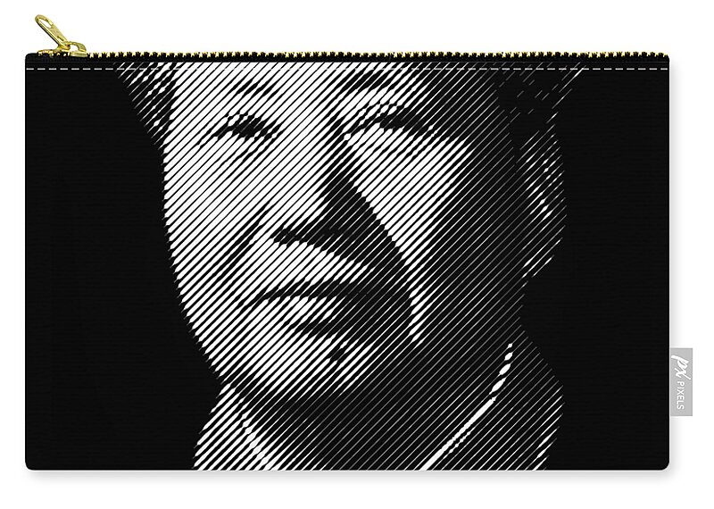 Mao Carry-all Pouch featuring the digital art Chairman Mao Zedong, portrait by Cu Biz