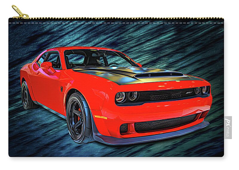 Srt Carry-all Pouch featuring the digital art Challenger by Rick Deacon