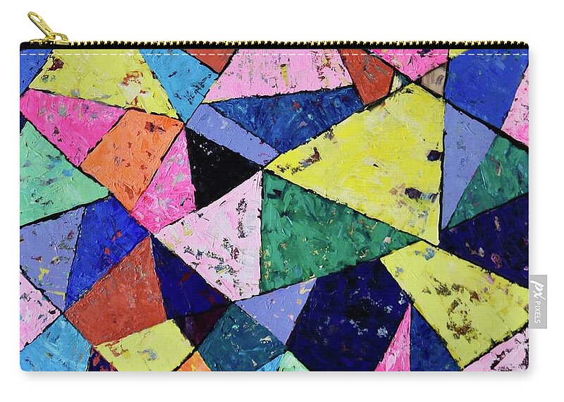Abstract Zip Pouch featuring the painting Change Your View by Jackie Ryan