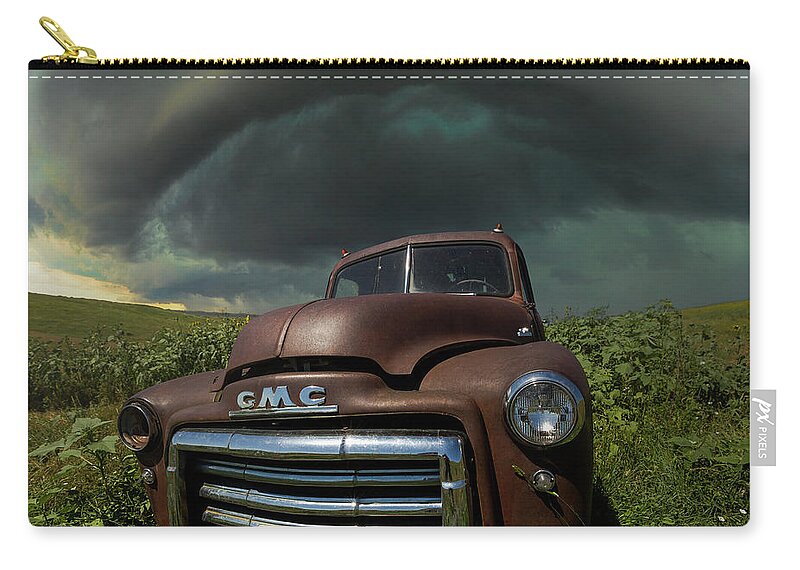  Zip Pouch featuring the photograph Chaos and Rust by Aaron J Groen