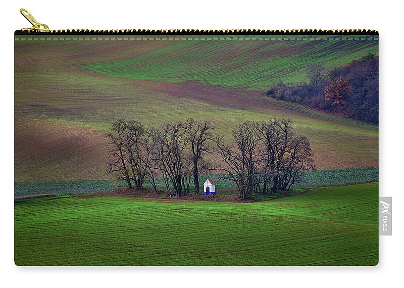 Winery Zip Pouch featuring the photograph Chapell in Eastern Europe by Jon Glaser