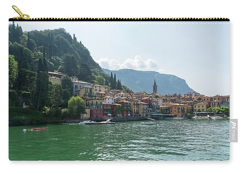 Charismatic Varenna Zip Pouch featuring the photograph Charismatic Varenna Lake Como Italy - Picture Perfect Waterfront by Georgia Mizuleva