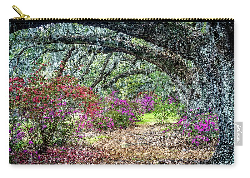 Blooms Zip Pouch featuring the photograph Charleston SC Spring Dream by Robert Stephens