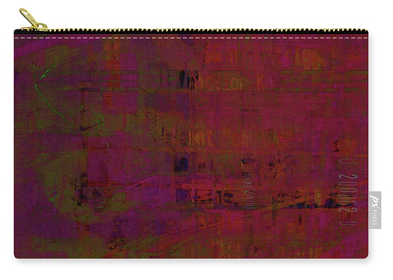 Abstract Zip Pouch featuring the digital art Charlie by Ken Walker