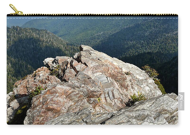Smoky Mountains Zip Pouch featuring the photograph Charlies Bunion 4 by Phil Perkins