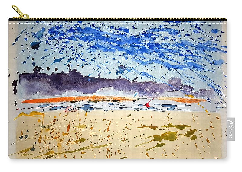 Watercolor Carry-all Pouch featuring the painting Chatham Harbor by John Klobucher