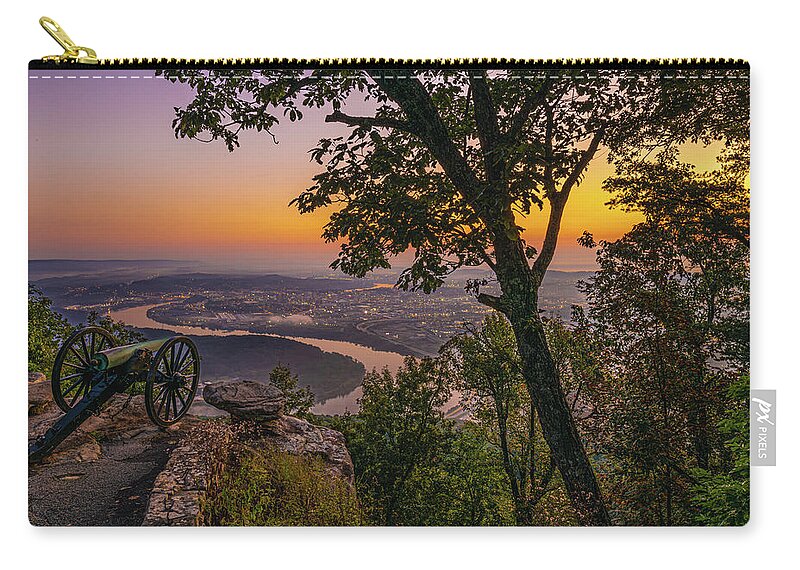 Chattanooga Zip Pouch featuring the photograph Chattanooga Sunrise by Erin K Images