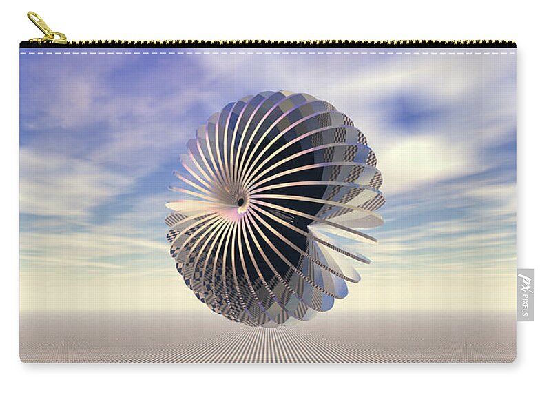Gravity Carry-all Pouch featuring the digital art Checkers Landscape by Phil Perkins