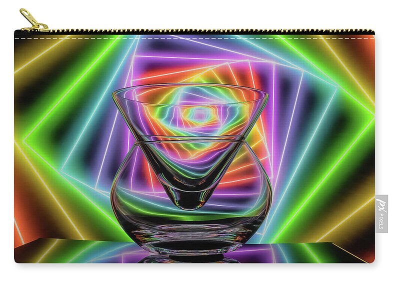 Refracting Glassware Carry-all Pouch featuring the photograph Cheers to the Season by Sylvia Goldkranz