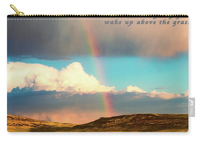 Grassland Zip Pouch featuring the photograph Cherish Every Day by Mike Lee