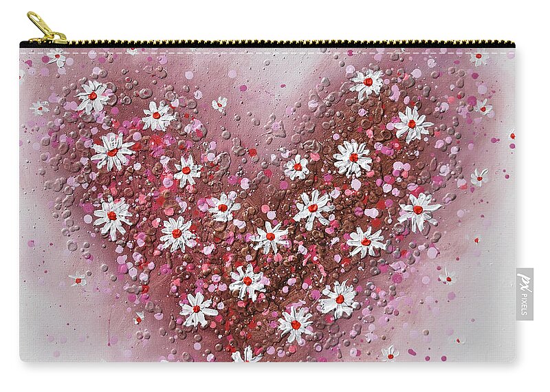 Heart Carry-all Pouch featuring the painting Cherished by Amanda Dagg