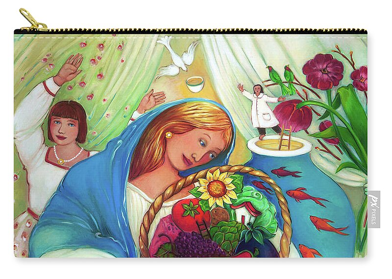 Fruit Zip Pouch featuring the painting Cherished by Linda Carter Holman