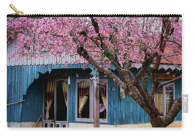 Awesome Zip Pouch featuring the photograph Cherry Blossoms by Khanh Bui Phu