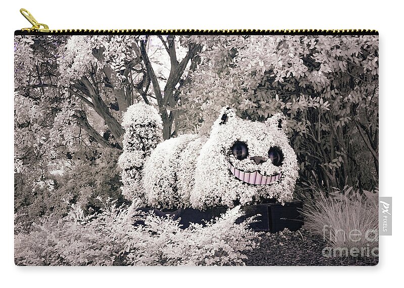 Memphis Botanical Gardens Zip Pouch featuring the photograph Cheshire Cat by Amy Curtis