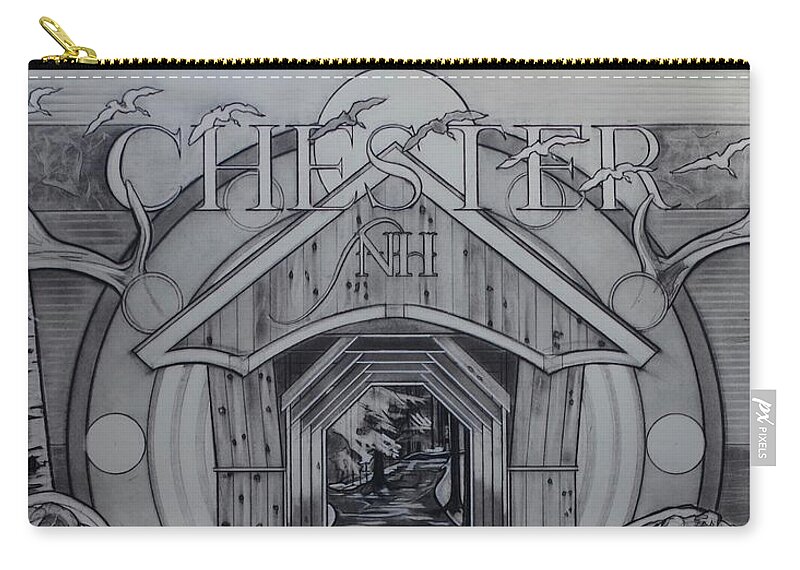 Realism Carry-all Pouch featuring the drawing Chester N H by Sean Connolly