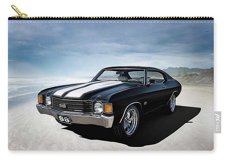Classic Zip Pouch featuring the digital art Chevelle SS by Douglas Pittman