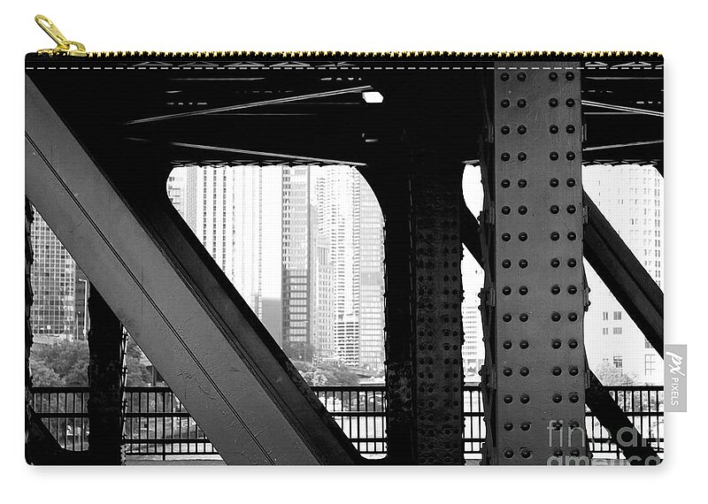 Chicago Zip Pouch featuring the photograph Michigan Avenue Bridge Chicago by Manuela's Camera Obscura