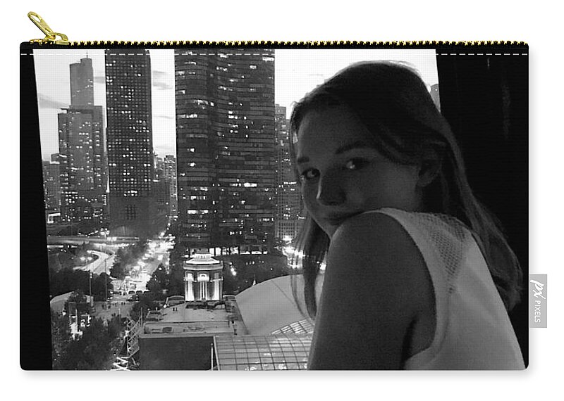 Chicago Carry-all Pouch featuring the photograph Chicago from a Ride on the Pier by Lee Darnell