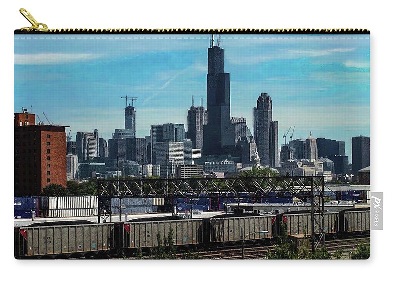 Chicago Zip Pouch featuring the photograph Chicago Skyline by Flees Photos