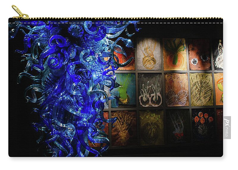Blownglass Zip Pouch featuring the photograph Chihuly Glass No.3 by Vicky Edgerly