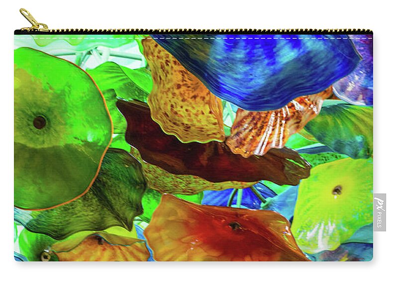 Glass Zip Pouch featuring the photograph Chihuly Snapshot by Stewart Helberg