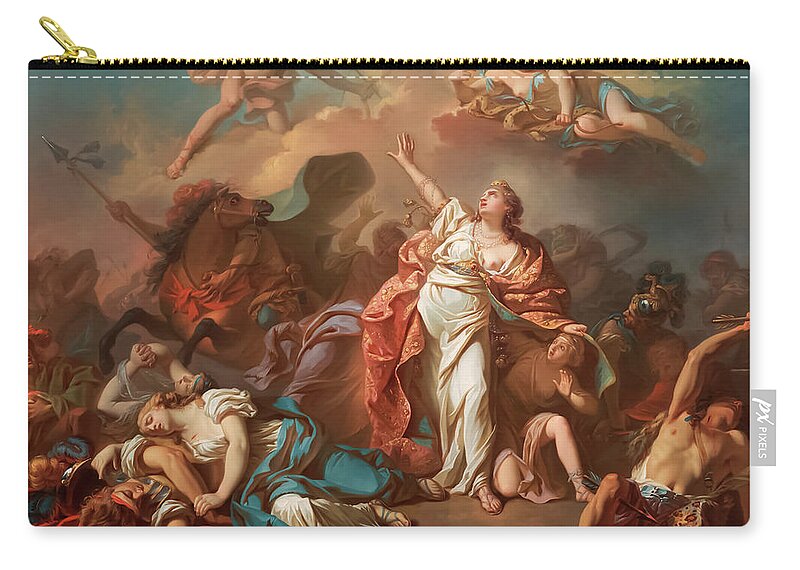Jacques-louis David Zip Pouch featuring the painting Children of Niobe by Jacques-Louis David