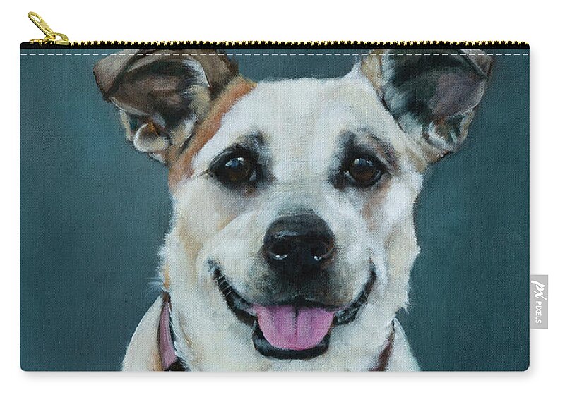 Jrt Zip Pouch featuring the painting Chloe by Julie Dalton Gourgues