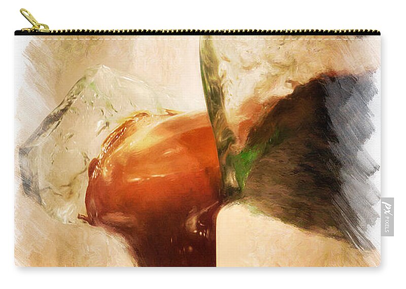 Las Vegas Carry-all Pouch featuring the digital art Chocolate Fountain Las Vegas by Tatiana Travelways