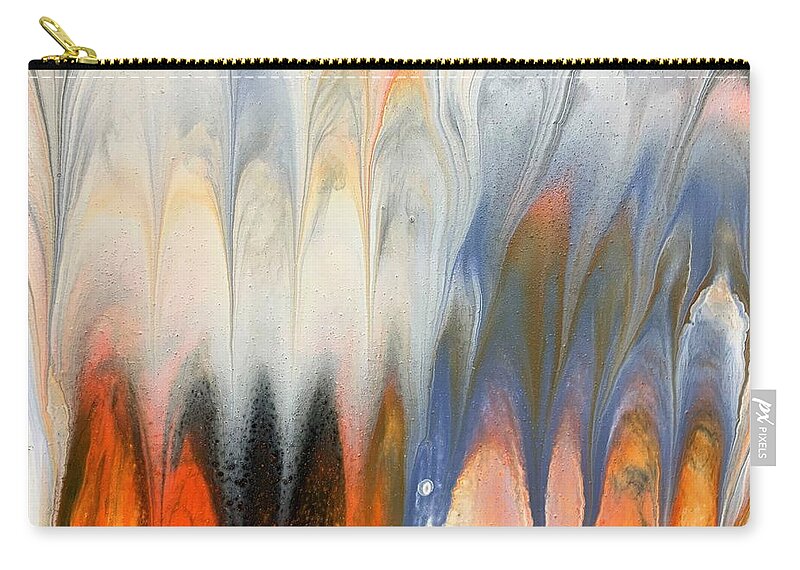 Abstract Zip Pouch featuring the painting Choir Sings by Soraya Silvestri