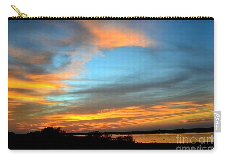 Summer Sky Photography Zip Pouch featuring the photograph Choke Canyon No 4 by Expressions By Stephanie