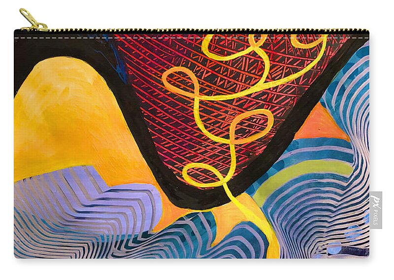  Zip Pouch featuring the painting Christ Will Command the Wave by Polly Castor
