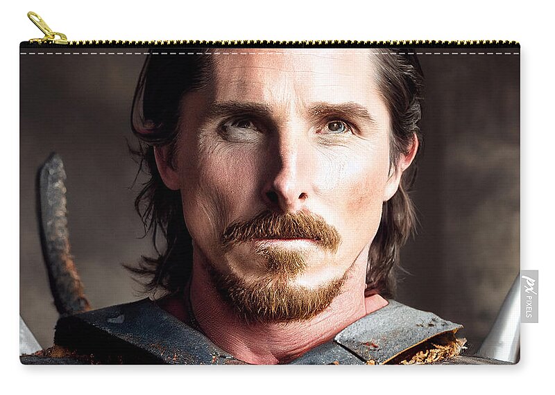 Character Zip Pouch featuring the painting Christian Bale as Gorr The man Butcher 8K 864c1b7b 576a 41d1 af62 b5a16e681e8c by MotionAge Designs