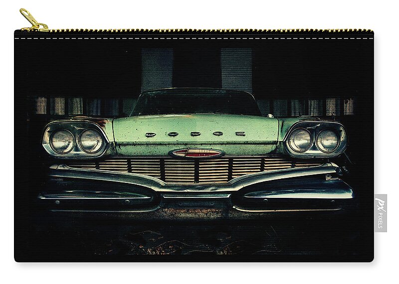 Vintage Car Zip Pouch featuring the photograph Christine by Carmen Kern
