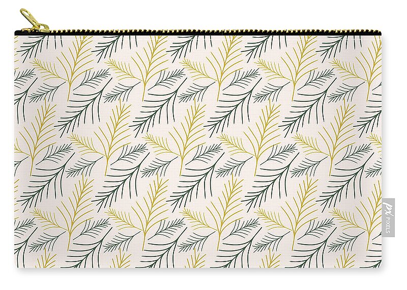Christmas Carry-all Pouch featuring the digital art Christmas Brunch Botanical Seamless Pattern Art by Sugami Art