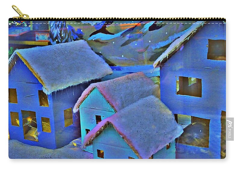 Christmas Zip Pouch featuring the photograph Christmas Shop Window by William Rockwell
