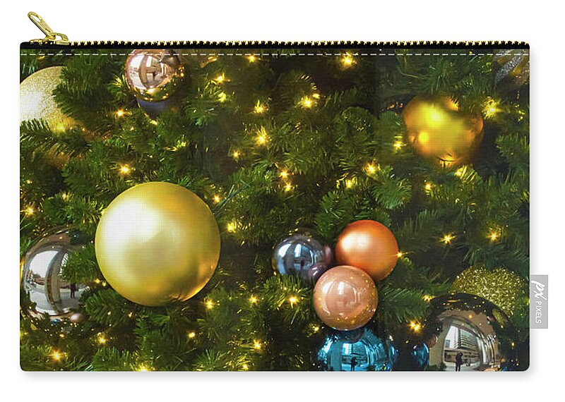 Christmas Zip Pouch featuring the photograph Christmas Tree Cheer-3 by Bonnie Follett