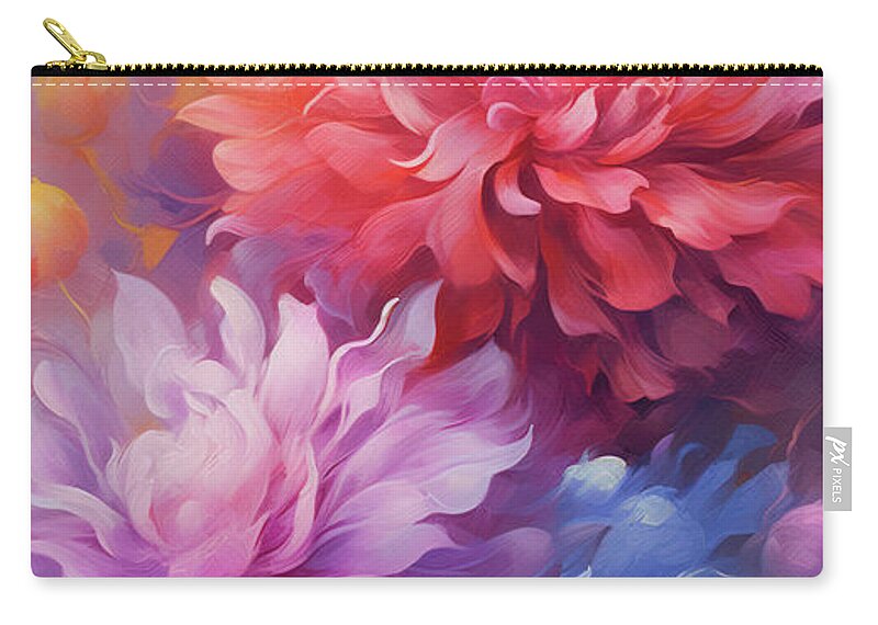 Chromatic Symphony Zip Pouch featuring the painting Chromatic Symphony by Greg Collins