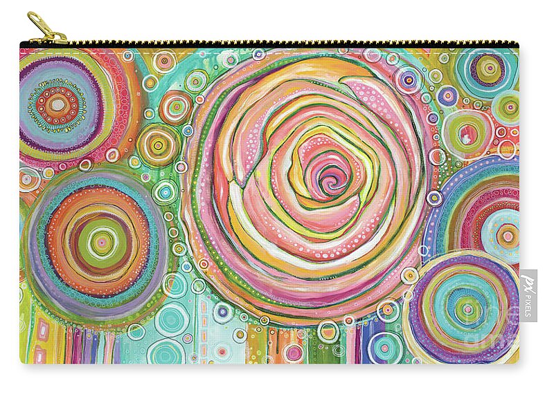 Circle Of Life Carry-all Pouch featuring the painting Circle of Life by Tanielle Childers